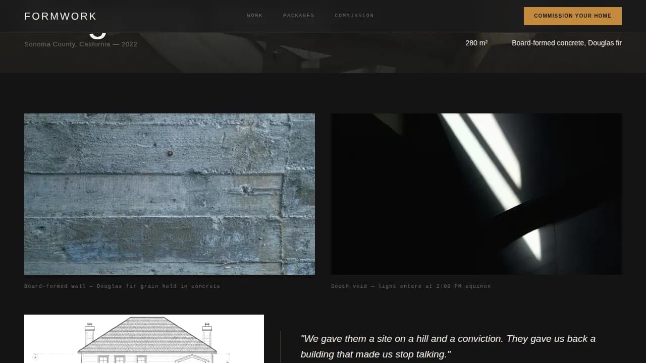 Formwork — Innovative Home Design Landing Page Template