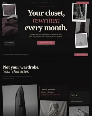 Rotate — Luxury Apparel Subscription Landing Page Template