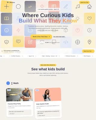 Recess — Engaging Youth Learning Platform Landing Page Template