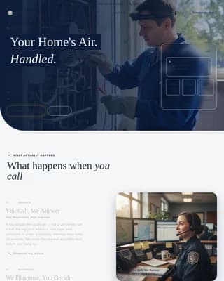 Residential HVAC Emergency Booking Website Template