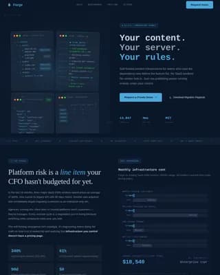 Forge — Enterprise Content Platform Landing Page Template