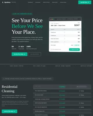 Cleaning Service Transparent Pricing Hub Website Template