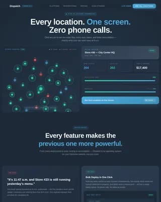 Dispatch — Unified Brand Fulfillment Landing Page Template