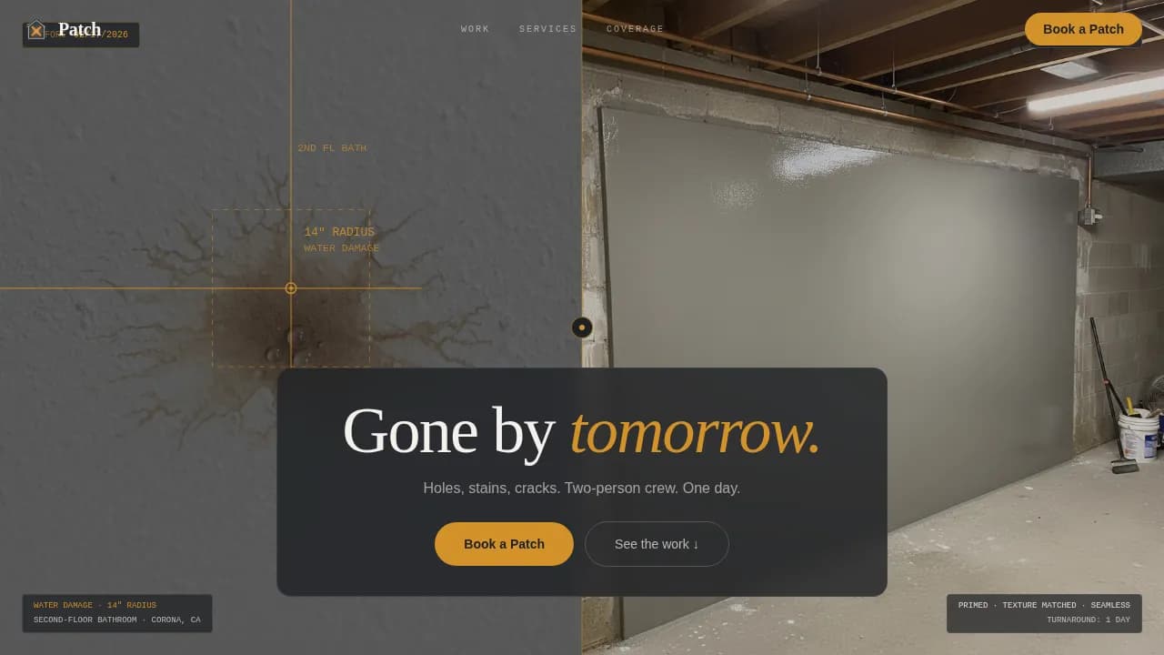 Restore — Professional Drywall Finishing Landing Page Template