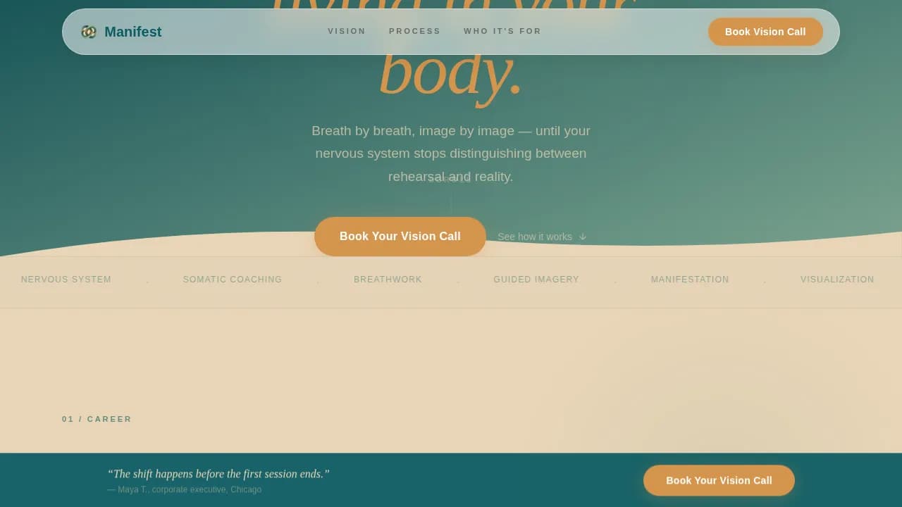 Specialized Wellness Programs Booking Website Template
