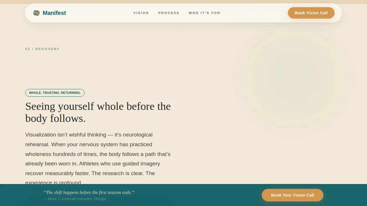 Specialized Wellness Programs Booking Website Template