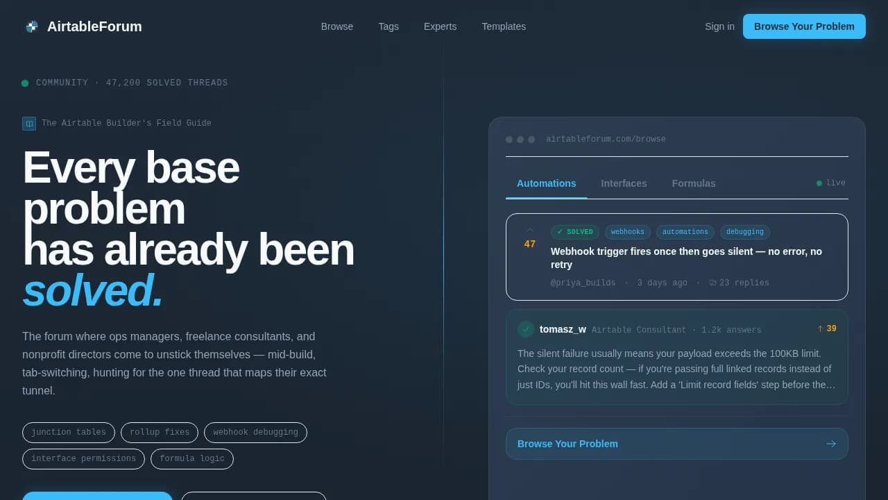 Connect — Smart Airtable Automation Landing Page Template
