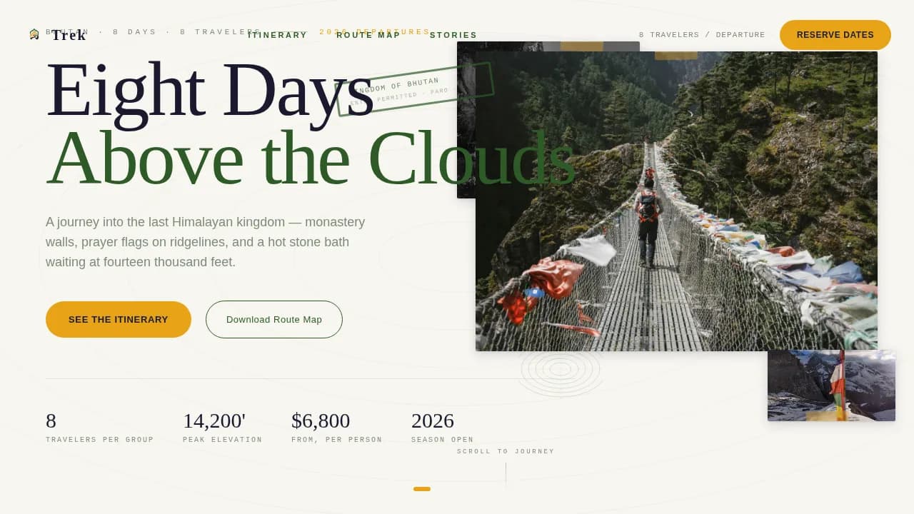 Summit — Exclusive Mountain Expedition Landing Page Template