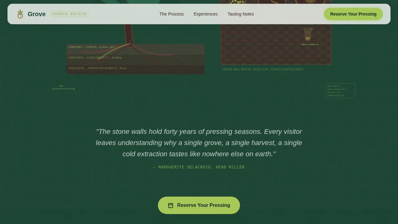 Orchard — Premium Olive Oil Tasting Landing Page Template