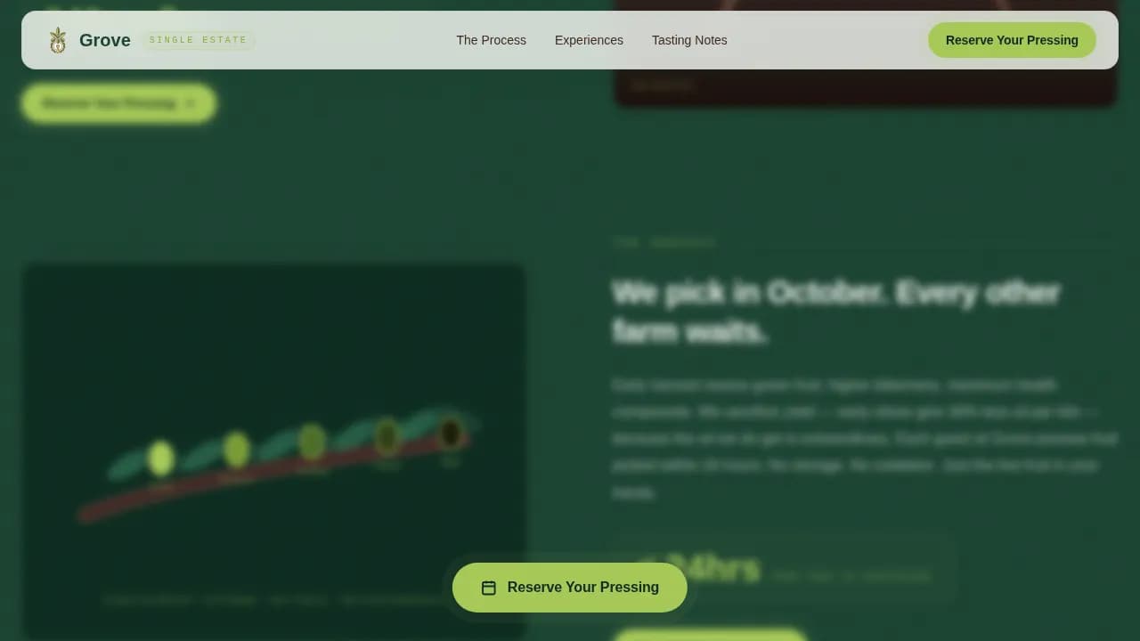 Orchard — Premium Olive Oil Tasting Landing Page Template