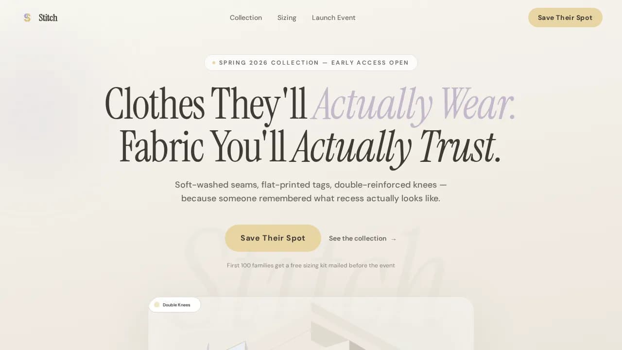 Weave — Trusted Children Fashion Landing Page Template