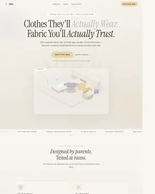 Weave — Trusted Children Fashion Landing Page Template