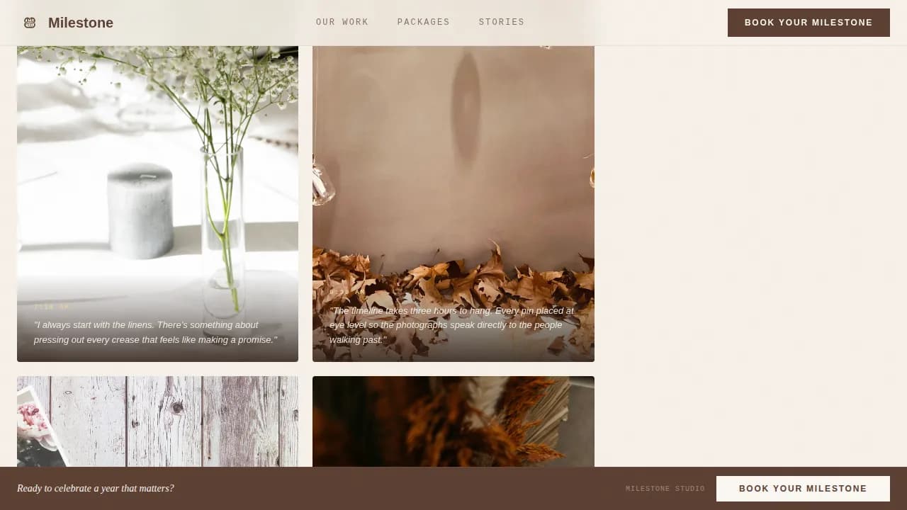 Celebrate — Timeless Occasion Planning Landing Page Template