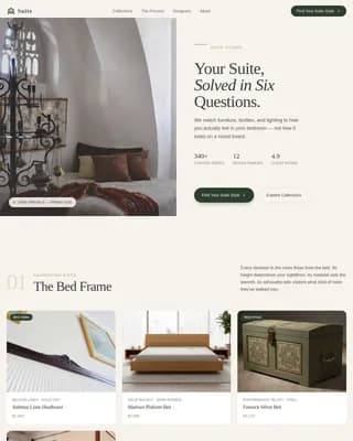 Comfort — Curated Bedroom Collection Landing Page Template