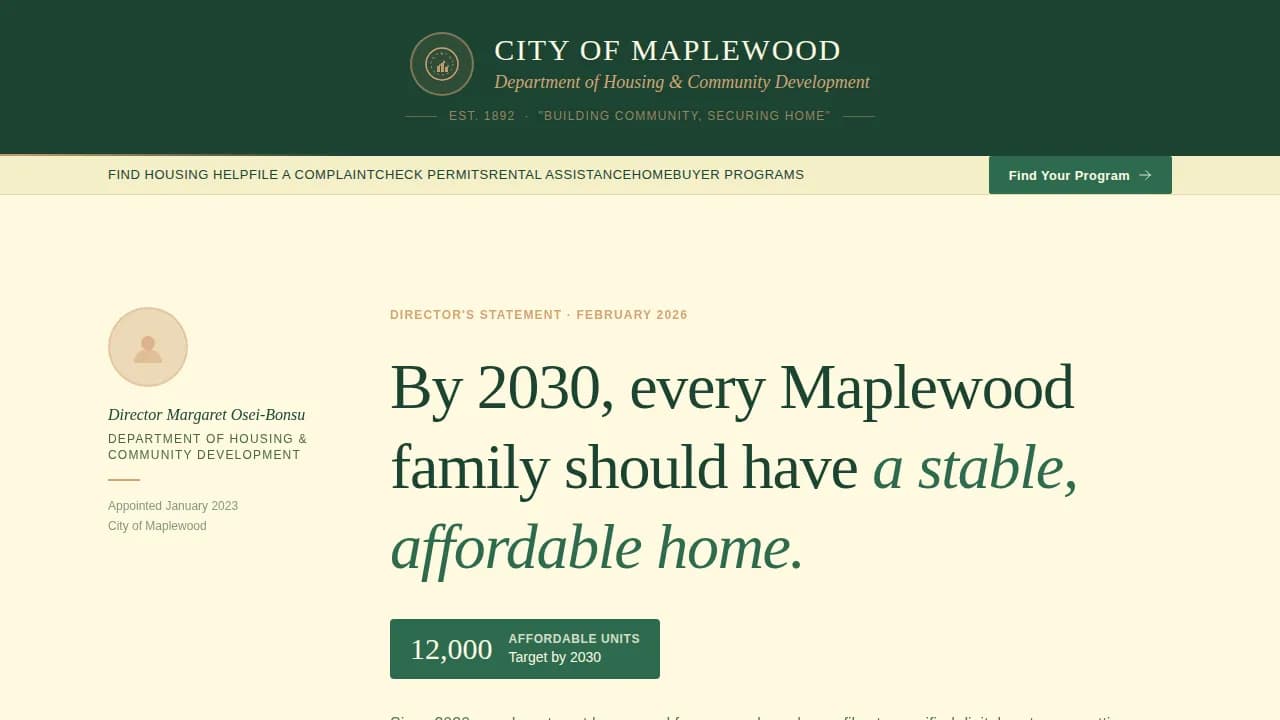 Community — Reliable Housing Solutions Landing Page Template