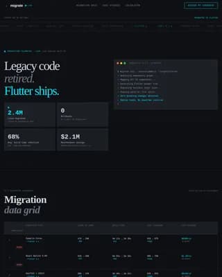 Transition — Seamless Flutter Migration Landing Page Template