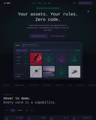 Vault — Intelligent Digital Asset Management Landing Page Template