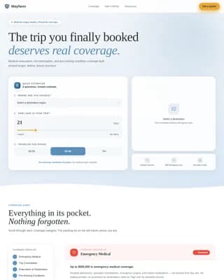 Empty Nester Insurance Pricing Website Template