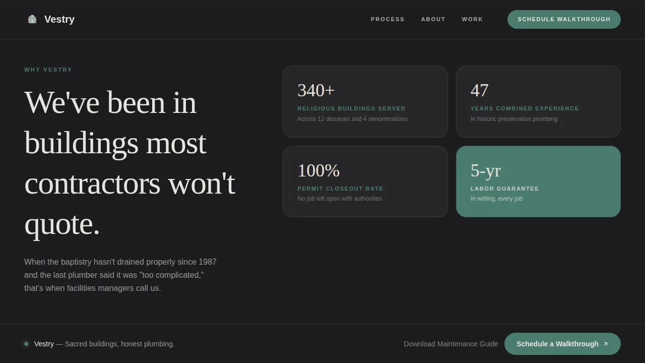 Conduit — Expert Plumbing Contractor Landing Page Template