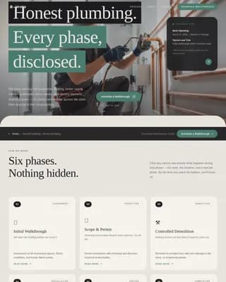 Conduit — Expert Plumbing Contractor Landing Page Template