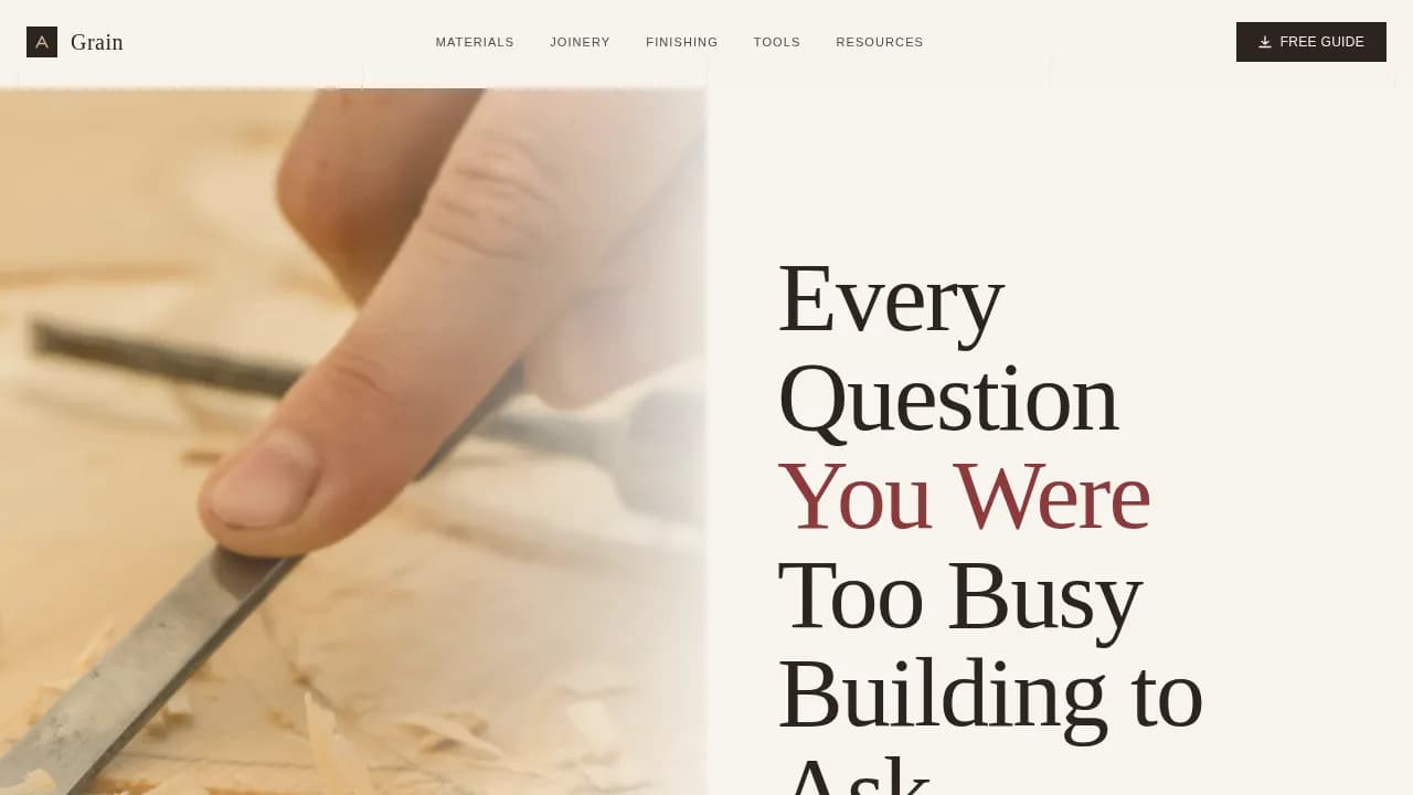 Carpenter Blog Website Template
