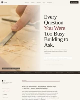 Carpenter Blog Website Template