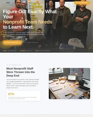 Elevate — Expert Nonprofit Training Landing Page Template