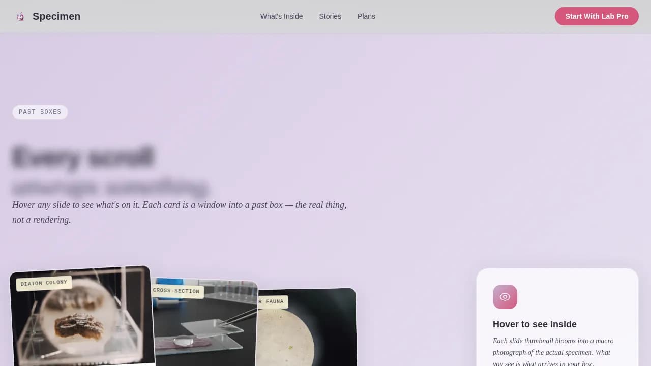 Discovery — Delightful Science Subscription Landing Page Template