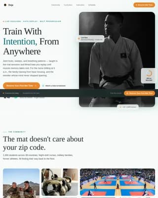 Dojo — Expert Martial Arts Online Training Landing Page Template