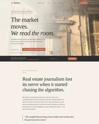 Residence — Trusted Real Estate Blog Landing Page Template