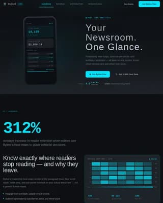 Newsbeat — Instant Analytics Mobile App Landing Page Template