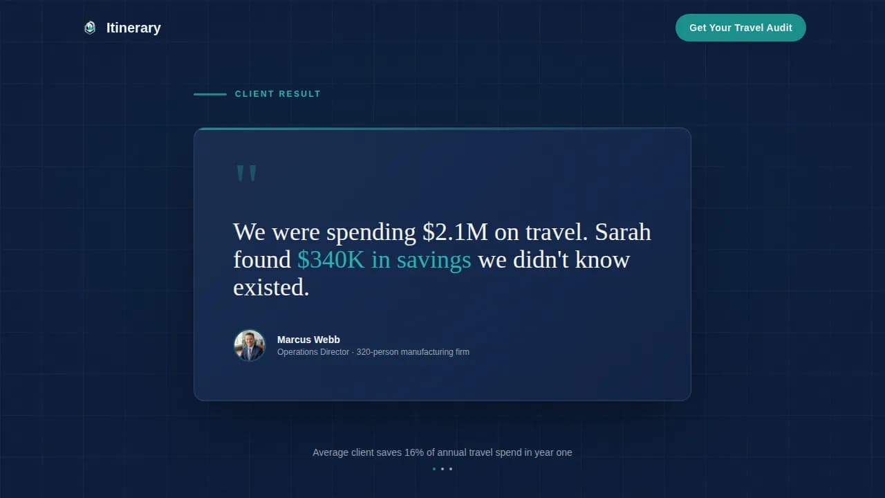 Journey — Expert Corporate Travel Consultant Landing Page Template