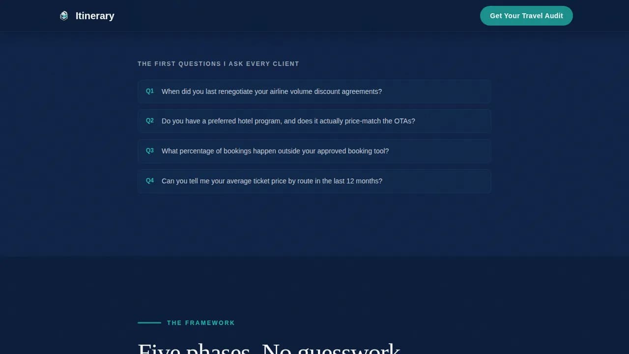 Journey — Expert Corporate Travel Consultant Landing Page Template