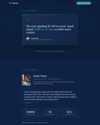 Journey — Expert Corporate Travel Consultant Landing Page Template