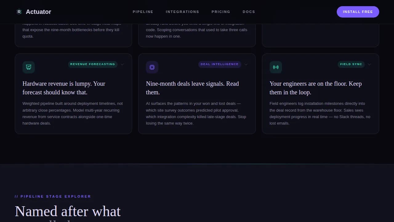 Automate — Advanced Robotics Revenue Pipeline Landing Page Template