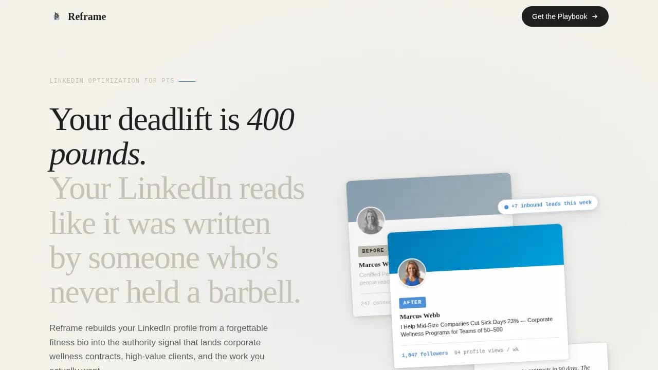 Optimize — Magnetic LinkedIn Professional Branding Landing Page Template