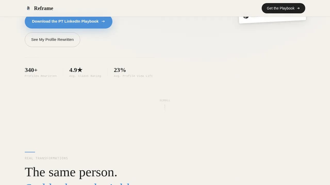 Optimize — Magnetic LinkedIn Professional Branding Landing Page Template