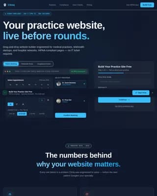 Cliniq - HIPAA-Ready Healthcare Website Builder Landing Page Template