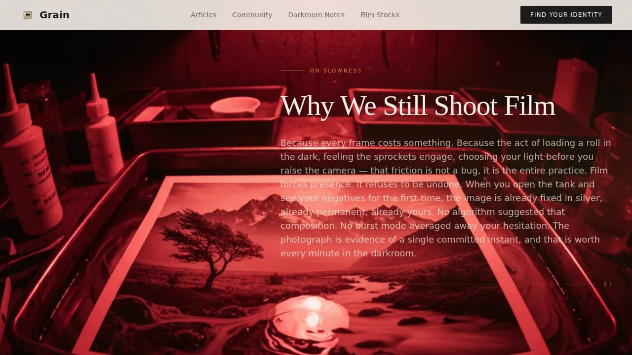 Vintage — Explore Analog Photography Style Landing Page Template