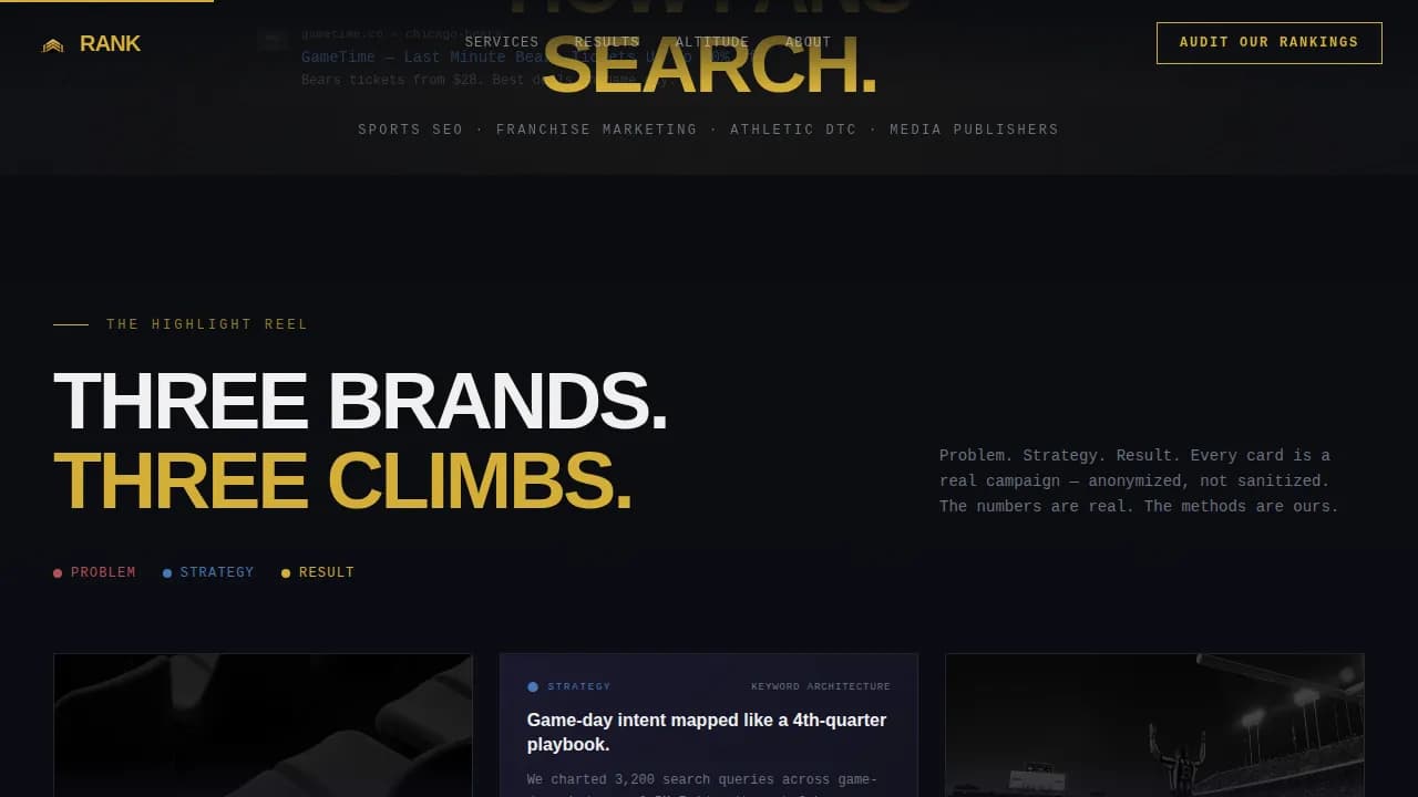 Dominate — Fierce Athletic Search Strategy Landing Page Template
