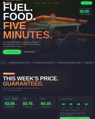 Refuel — Vibrant Fuel Marketplace Platform Landing Page Template