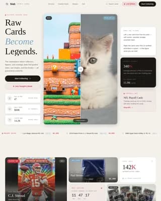 Grade — Elite Sports Memorabilia Landing Page Template