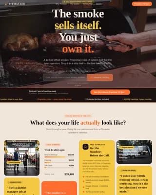 Pitmaster - Proven BBQ Franchise Opportunity Landing Page Template