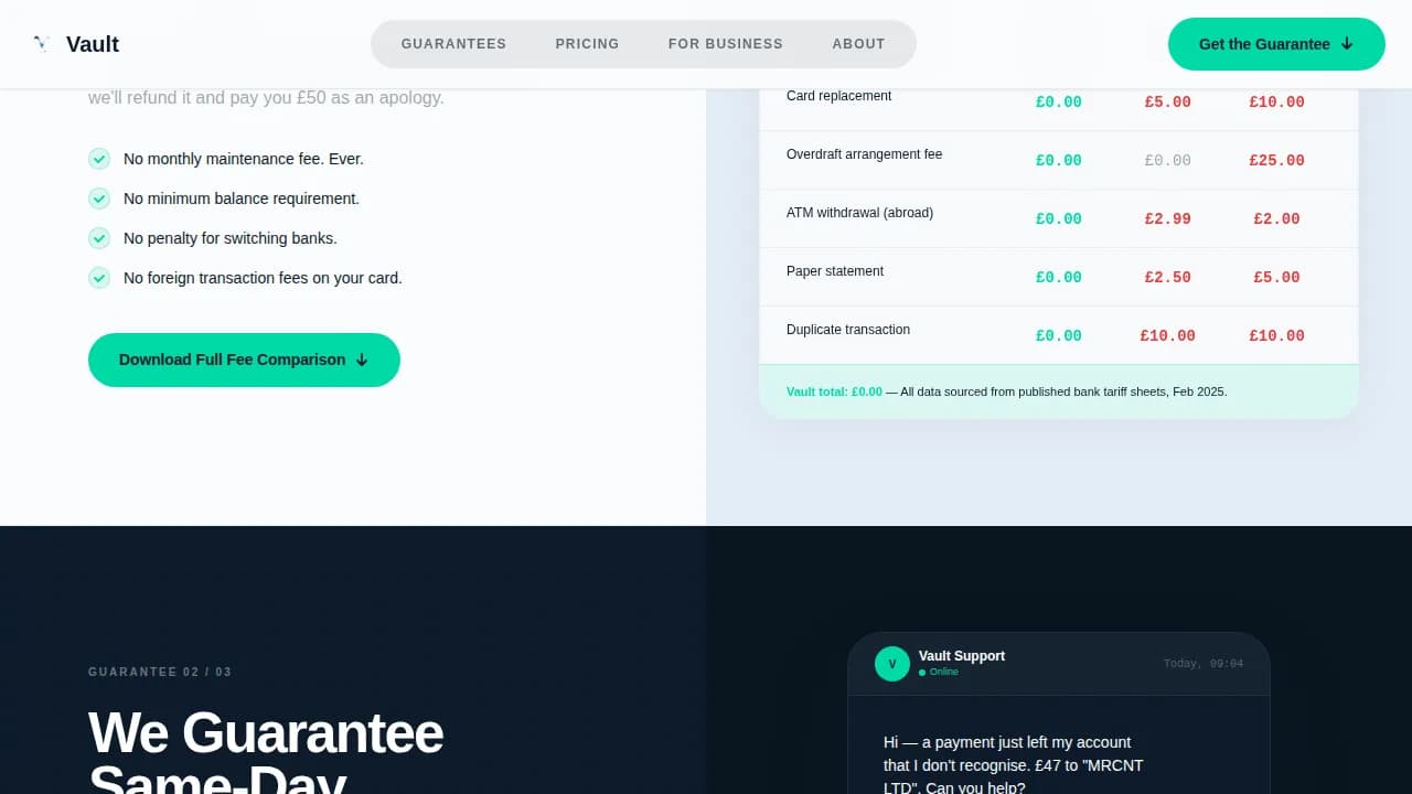 Secure — Trust Fintech Banking Landing Page Template