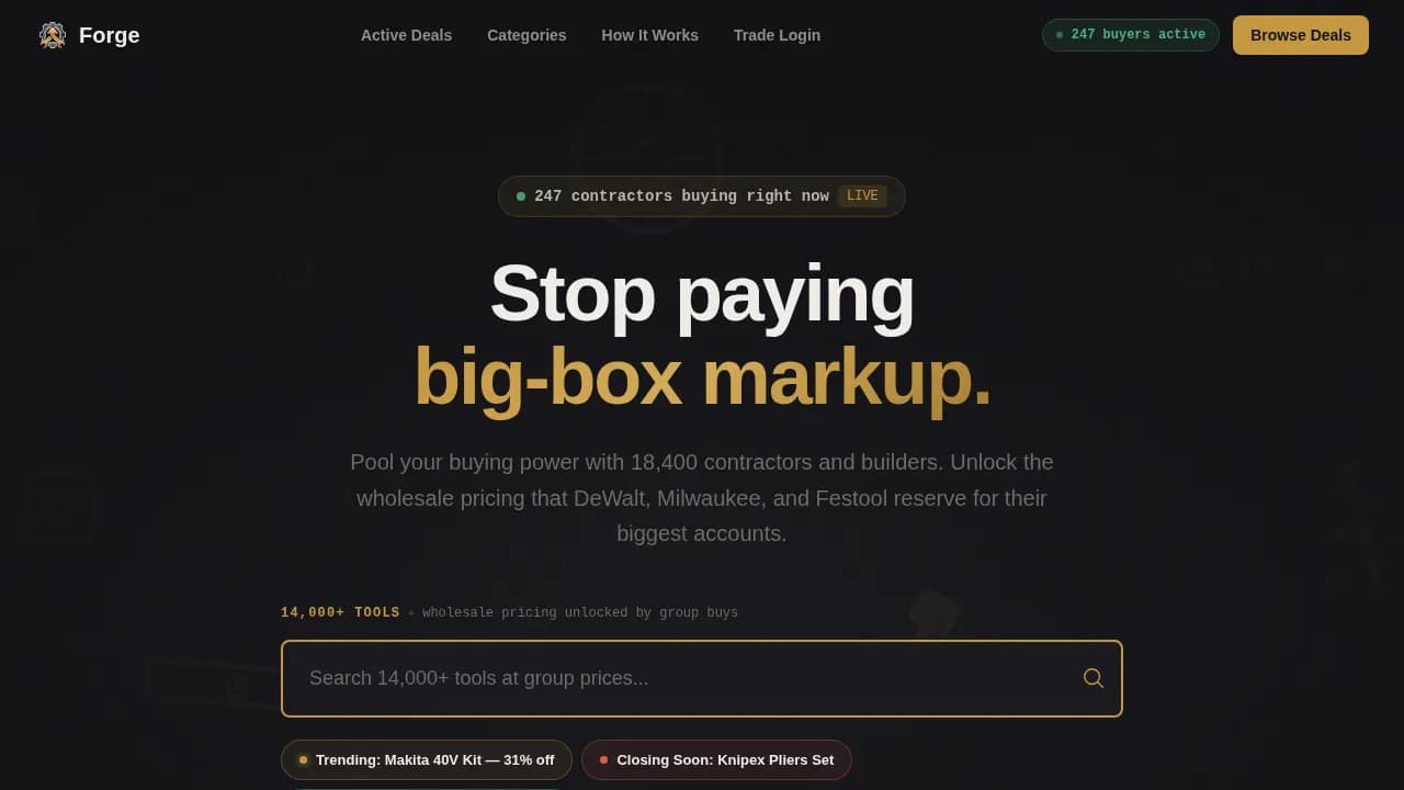 Nexus — Bulk Hardware Marketplace Landing Page Template