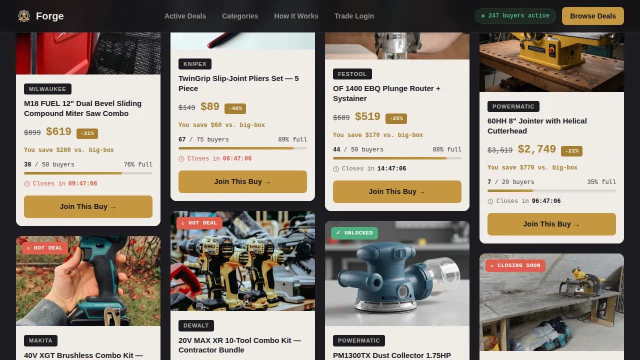 Nexus — Bulk Hardware Marketplace Landing Page Template