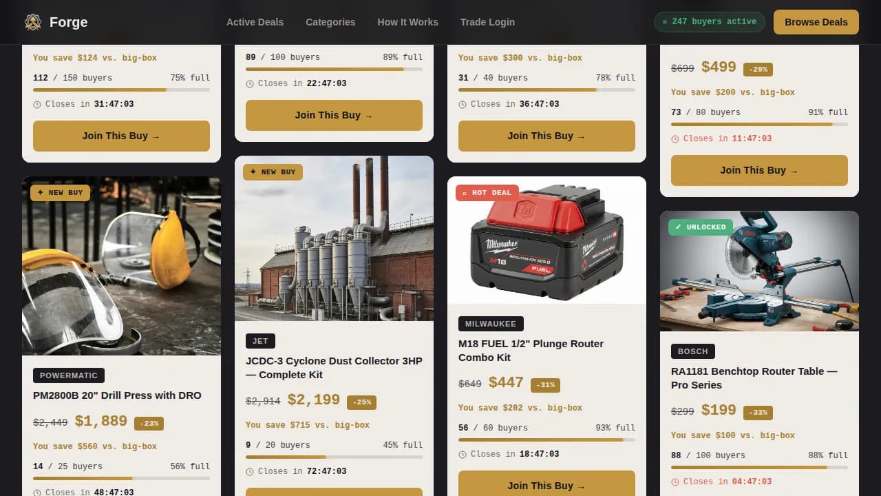 Nexus — Bulk Hardware Marketplace Landing Page Template