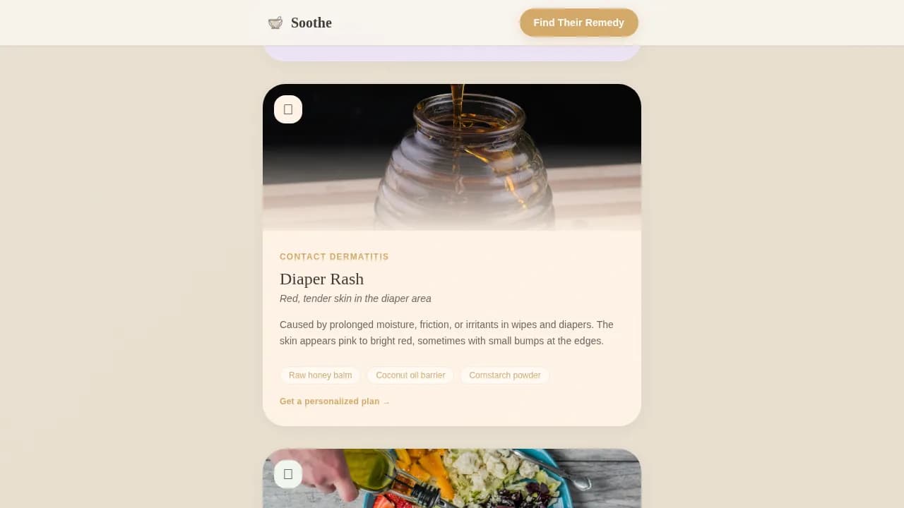 Comfort — Soothing Infant Skincare Landing Page Template