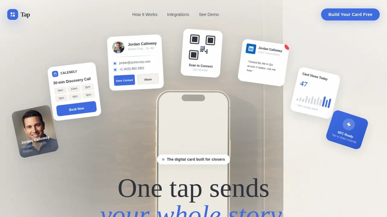 Connect — Executive Digital Card Landing Page Template