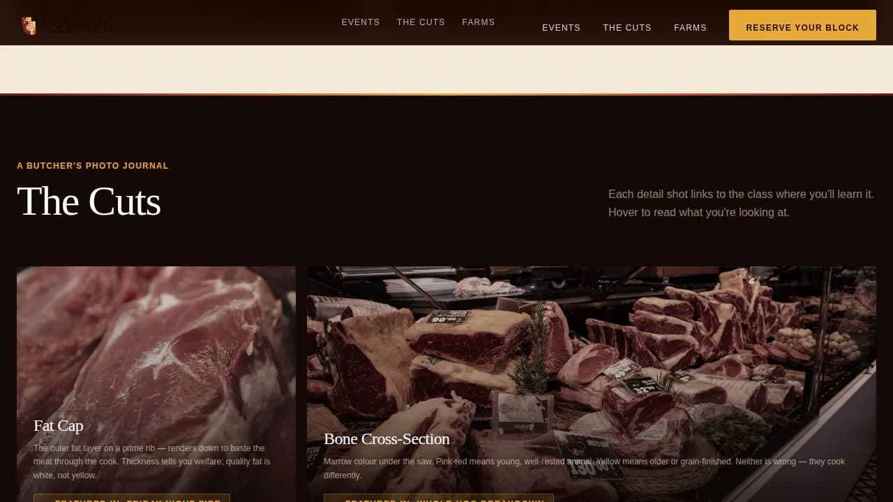 Carve — Premium Butcher Booking Landing Page Template